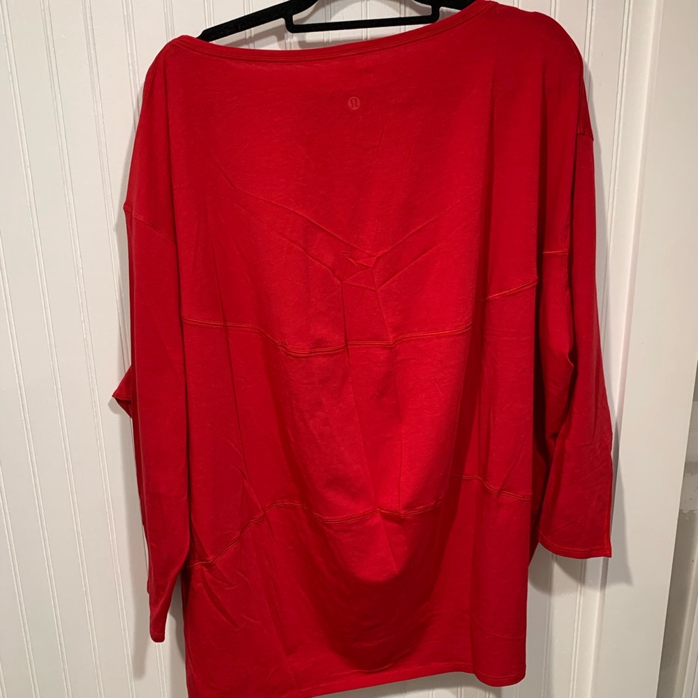 Lululemon Back in Action Red Long Sleeve Shirt Size 20
